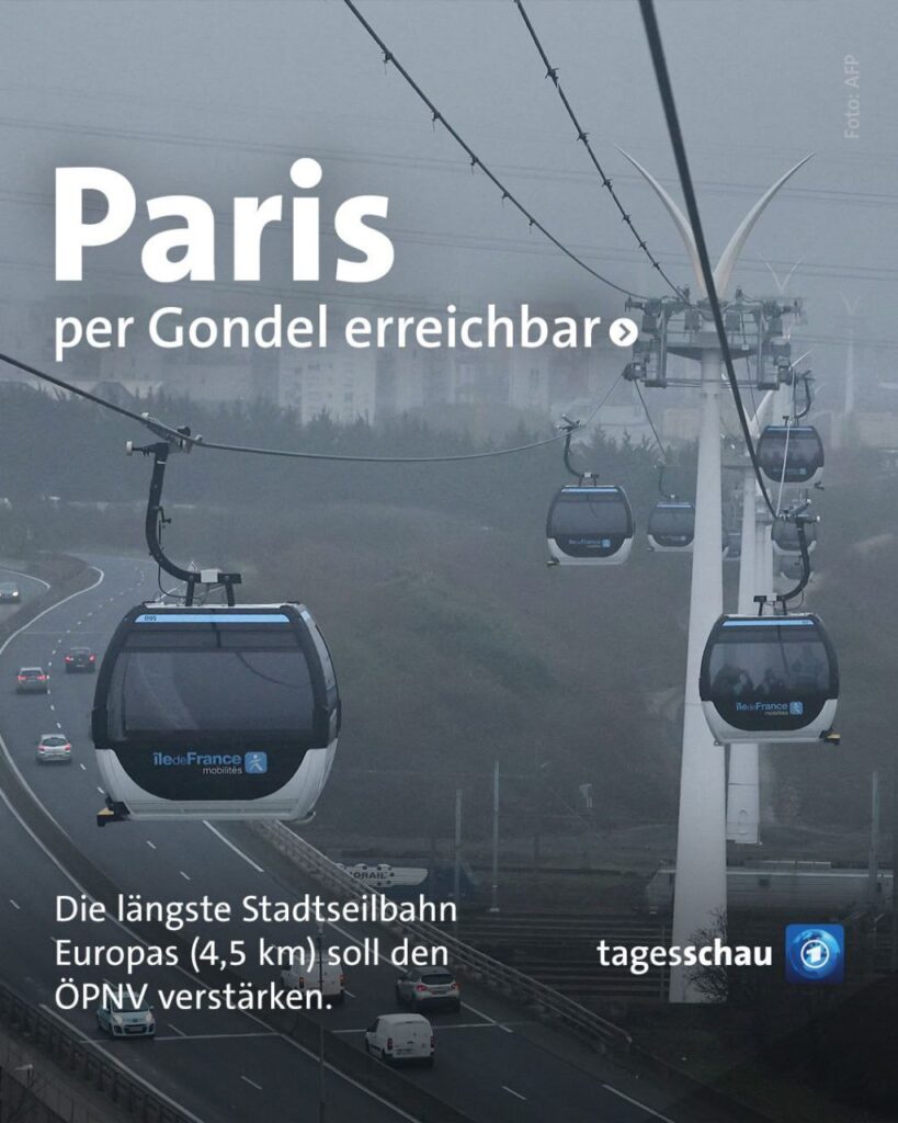 Bild der Gondelbahn in Paris